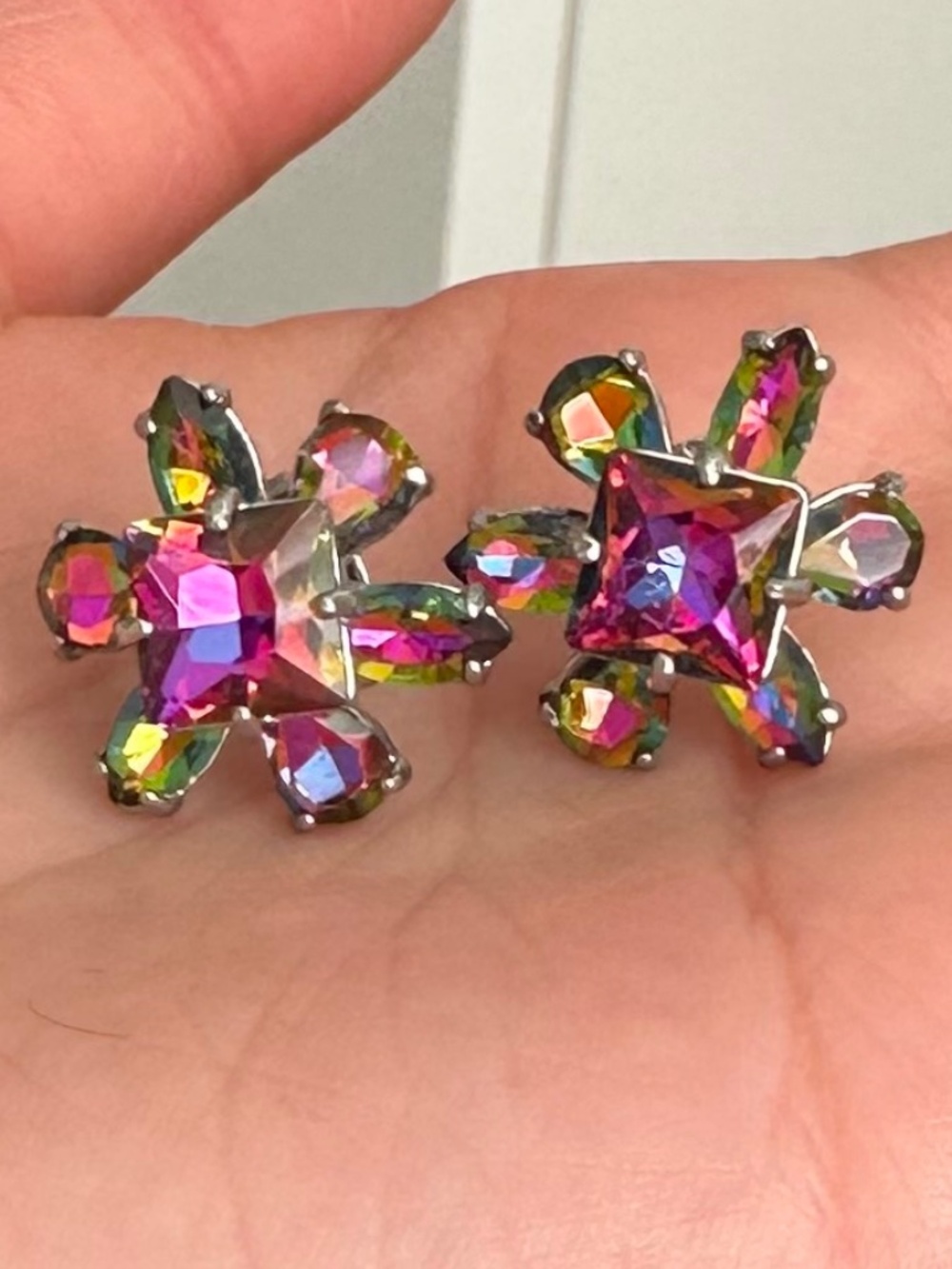 J. Crew multi color floral earrings